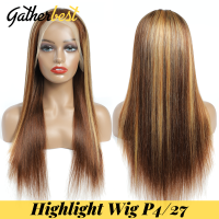 Ombre Honey Blonde 150 Density Human Hair Wigs Human Hair Ombre P427 Straight Highlight Lace Front Wigs 100 Raw Remy hair