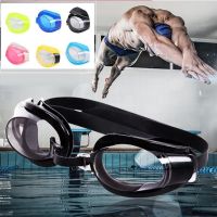 Swimming Goggles Swimming Glasses Anti Fog Goggles Set UV Protection Wide View Adjustable Glasses With Nose Clip Ear Plug Adluts