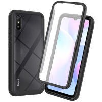 Xiaomi Redmi 9A Case, Built-in Screen Protector Full Body Rugged Shockproof Case Cover for Xiaomi Redmi 9A