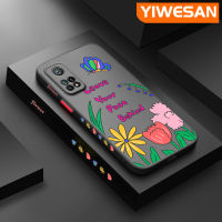 YIWESAN เคส K30s สำหรับ Xiaomi 10T 10T 10T Pro Redmi ลายดอกไม้แฟชั่นใหม่เคสโทรศัพท์เนื้อแข็งกันกระแทกขอบสี่เหลี่ยมเคสซิลิโคนนิ่มคลุมทั้งหมดเคสป้องกันเลนส์กล้อง