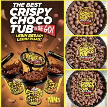 NIM CRISPY CHOCO TUB Snacks, Coco ball coated chocolates 250 g. x 1 piece.