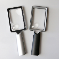 แว่นขยายสี่เหลี่ยมผืนผ้า20Led Gradient Light Reading Loupe แบบใช้มือถือ