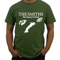 Top Tees Cotton Tshirt ผู้ชาย Crew Neck The Smiths "The Queen Is Dead"-เสื้อยืด,1980s Indie, Morrissey Homme Black T-Shi