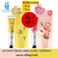 1 แถม 1 มีให้เลือก 2 ขนาด Dentamate Herbal Extract Toothpaste เดนตาเมท ยาสีฟันสมุนไพรสกัด