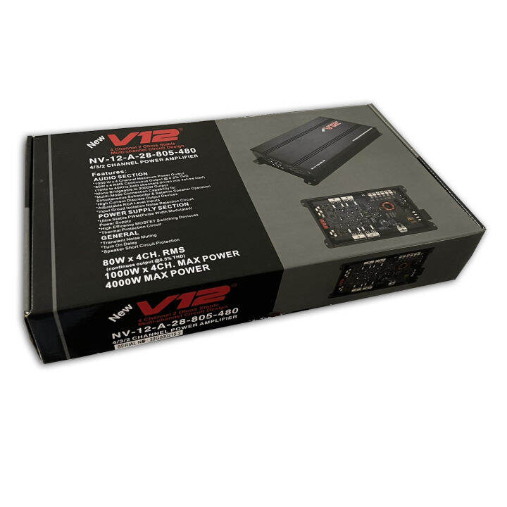 V12 NV12A28805480 100 Original 4000 watts 4/3/2 Channel Car Power