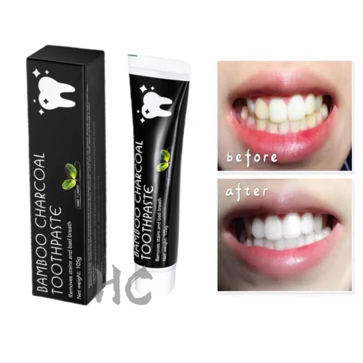 HC Bamboo Charcoal Teeth Whitening Toothpaste 1pcs/2pcs/3pcs Lazada PH