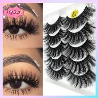 NQSW SKONHED 5 Pairs แฮนด์เมด Wispy Flared ปุย ขนตาปลอม Crisscross 3D Faux Mink Hair ต่อขนตา