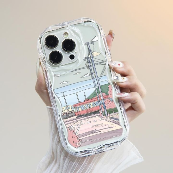 เคสมือถือสำหรับ-huawei-p30-p40-mate-30-40-pro-nova-7-9-10-11-pro-se-5t-เคสภาพวาดทิวทัศน์ขอบครีมรูปดอกไม้นิ่มแฟชั่นใสกันกระแทกลายการ์ตูนน่ารักป้องกันเลนส์ซิลิก้าเจลป้องกันการตก