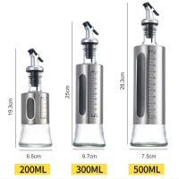 hotx【DT】 80 HOT200/300/500ml Bottle With Scale Multifunctional Glass Seasoning Storage Sauce Bot