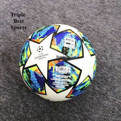 With Free Inflator Set High Quality Size 5 Anti Slip Soft PU Leather Premier League Football Soccer Bola Sepak 11 person competition