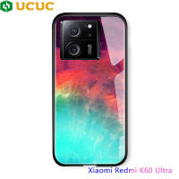 เคส UCUC เคสสำหรับ Xiaomi Redmi K60 K60ultra มากเคสมือถือกาแล็คซี่อวกาศดวงดาวบนท้องฟ้าไล่ระดับสีเคสฝาหลังกระจกเทมเปอร์กันกระแทก