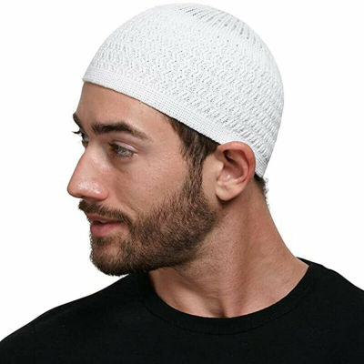 หมวกหมวกแก๊ปกะโหลกถัก OKDEALS ผู้ชายหมวกทรง Beanie สวดมนต์อิสลามมัสยิดหมวก Peci Muslim