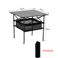 Outdoor Folding Table Chair Camping Aluminium Alloy Picnic Table Waterproof Durable Folding Table Desk For 70*70*70cm