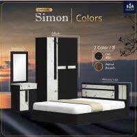 Solomon mattress ชุดห้องนอน รุ่น SIMON จบในเซ็ตเดียวมีให้เลือก 2 สี โอ๊ค / วอลนัท ขนาด 5/6 ฟุต