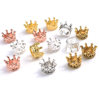 102050pcs Alloy Loose Spacer Beads Gold Silver Crown Beads for Jewelry Making DIY celet Handmade Accessories 6x912mm