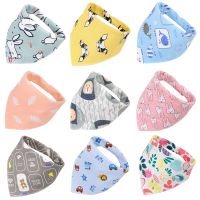 【DT】hot！ 27 Styles Newborn Bibs Cotton Bandana Cartoon Print Saliva Baby Suitable Accessories