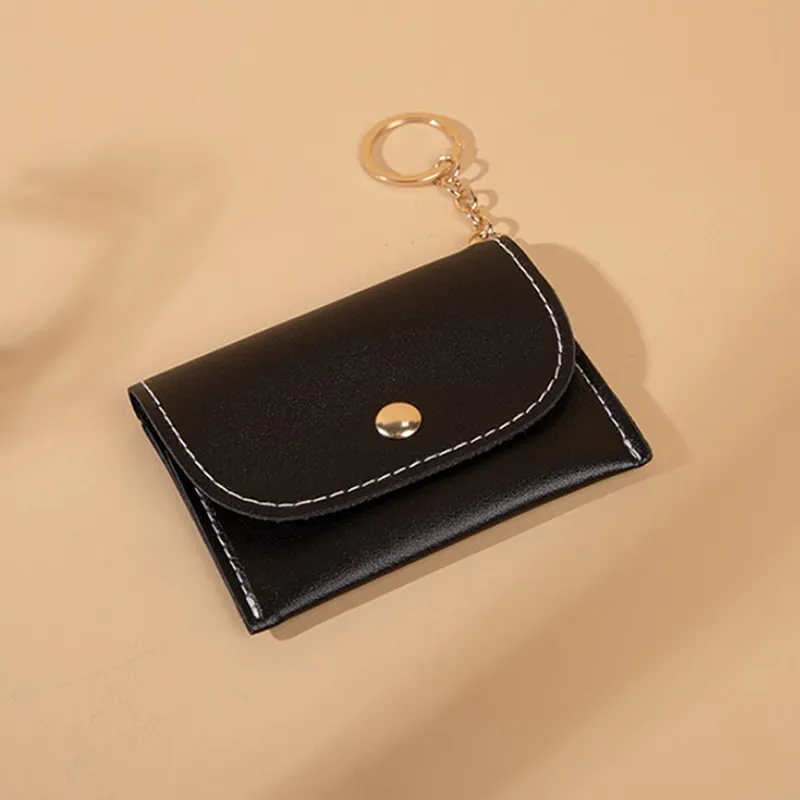Simple Fashion PU Leather Coin Purse Women Buckle Ultra-Thin Mini