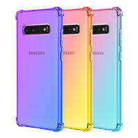 สำหรับ Samsung Galaxy S10บวก S10E เคสเคสมือถือไล่สีรุ้งสำหรับ Samsung Galaxy S9 Plus S8บวกขอบ S7 TPU นุ่มกันกระแทกโปร่งแสงฝาครอบป้องกันการตก