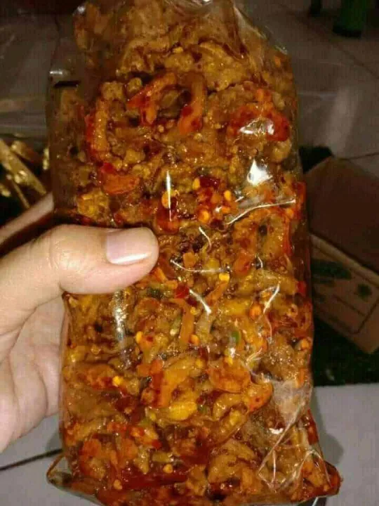 Kripik Usus Ayam Crispy Pedas Daun Jeruk Kriuk Cikruh Original And Pedas