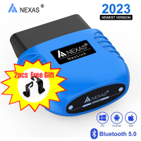 NEXAS NexLink OBD 2เครื่องสแกนเนอร์,เครื่องอ่านลบรหัสเครื่องยนต์เครื่องมือสแกนมอเตอร์ไซค์ผ่านบลูทูธที่ใช้ในโทรศัพท์ IOS แอนดรอยด์