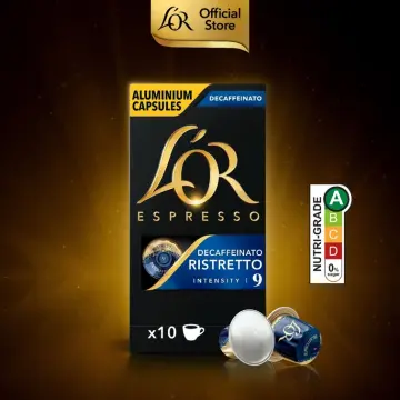 L'OR DECAF Espresso Capsules, 100 Count DECAF Ristretto, Single-Serve  Aluminum Coffee Capsules Compatible with the L'OR BARISTA System &  Nespresso Original Machines 