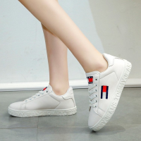 Womens White Shoes 2021 Spring and Autumn New Lace-up Flat Casual Sports Shoes Comfortable Outdoor High-quality Walking Shoes