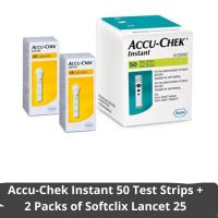 Accu-Chek Instant 50 Test Strips + 2 Packs of Softclix Lancet 25