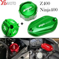 ◄ สำหรับคาวาซากิ NINJA400 Z400นินจา400 2018-2022ของประดับจักรยานยนต์ด้านหน้าฝาครอบถังน้ำมันเบรกหลังน้ำมันเครื่องฝาฟิลเลอร์