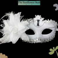 Sunflower เซ็กซี่ Diamond Venetian Mask เวนิสขนนกดอกไม้งานแต่งงานงานแต่งงานงานปาร์ตี้ประสิทธิภาพสีม่วงเครื่องแต่งกายเพศผู้หญิงหน้ากาก Masquerade