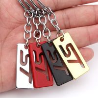 Cars ST Car Keychain Keyring Metal Key Chain Ring Holder Badge for Ford ST Logo Focus Fiesta Transit Ecosport 2009 - 2015 Mondeo Kuga