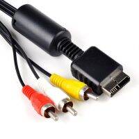 ตัวนำทีวี Kabel Audio Video Rca Av สีดำ10ชิ้นสำหรับ Ps3 Ps2ของ Playstation