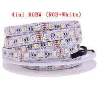 12mm PCB 5M 4in1 5in1 RGB+CCT LED Strip 5050 60ledsm 5 Colors in 1 chip CW+RGB+WW RGBW RGBWW flexible Led Tape Light 12V 24V