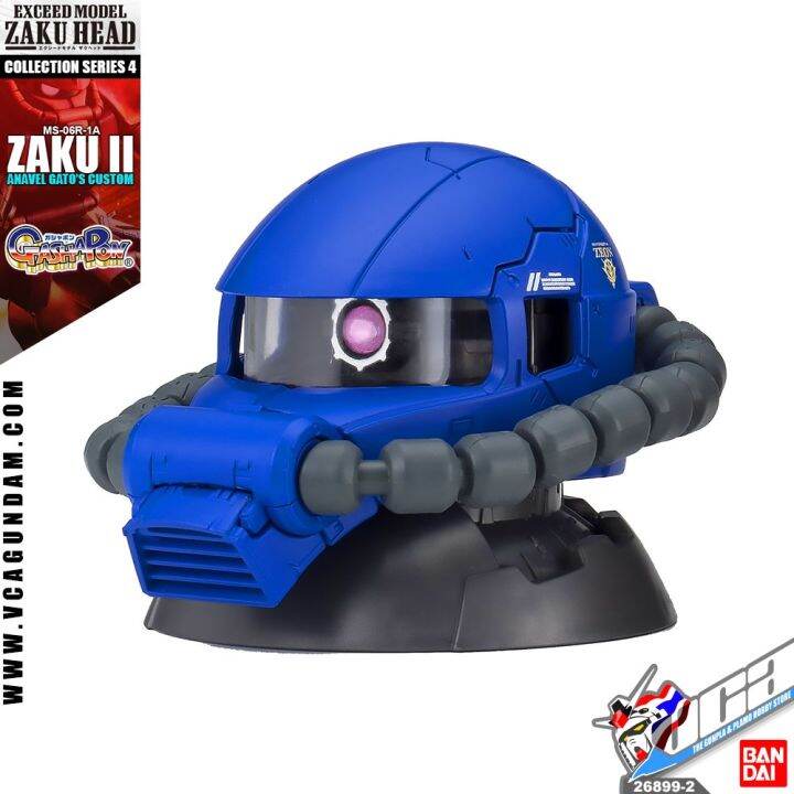 bandai-gashapon-exceed-model-zaku-head-4-ms-06r-1a-zaku-ii-anavel-gato-โมเดล-หัวซาคุ-vca-gundam