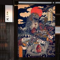 Japanese-Style Door Curtain Partition Room Tattoo Shop Commercial Ukiyo-E Fabric