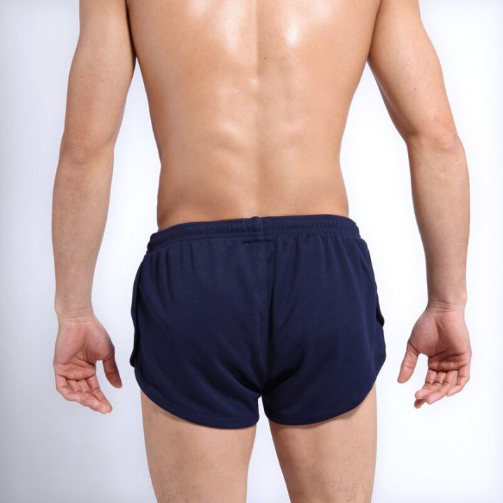 heavywood-ชุดนอนกางเกงขาสั้นบ็อกเซอร์สำหรับผู้ชาย2-in-1-ชุดนอนแบบลำลองใส่ในบ้านกางเกงขาสั้นเอวต่ำระบายอากาศได้ดีกางเกงในชาย