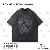 IRON MASK T-Shirt Oversize Y2K เสื้อผู้ชาย เสื้อผู้หญิง สตรีทแฟชั่น เสื้อสีดำ