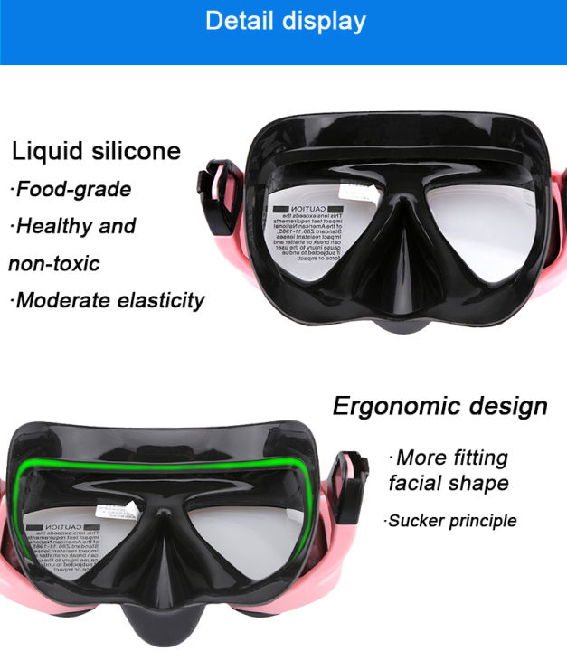 อุปกรณ์ดำน้ำมืออาชีพสำหรับหน้ากากดำน้ำ-s-พร้อมครีบสำหรับดำน้ำตื้นว่ายน้ำใต้กีฬาทางน้ำ