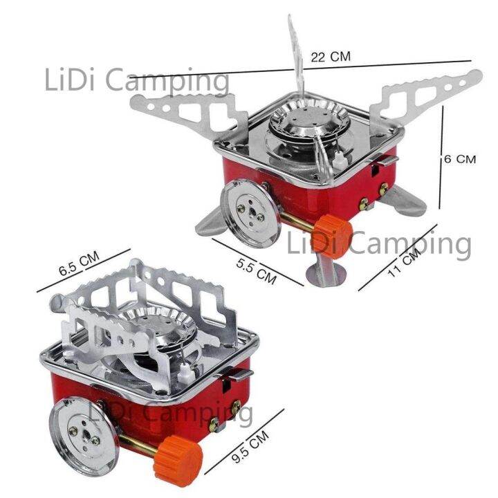 lidi-เตาแก๊สเดินป่า-เตาแก๊สแบบพกพา-เตาแก๊ชแคมป์ปิ้ง-หัวเตาแก๊ส-แถมฟรีกระเป๋าพกพาใบเล็ก-เตาแก๊สปิกนิค