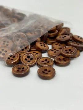 300pcs Mixed Round Wooden Colorful Buttons Crafting Buttons With 2
