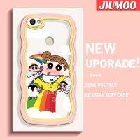 เคส JIUMOO สำหรับ Xiaomi Redmi Note เคส Y1 5A ชั้นหนึ่งเคสลายการ์ตูนเครยอนชินจังซนดีไซน์ใหม่โปร่งใสลายกล้องถ่ายรูปที่สร้างสรรค์ซิลิกาเจลฝาครอบป้องกันขอบลอนเคสมือถือกันกระแทกแบบใสนิ่ม