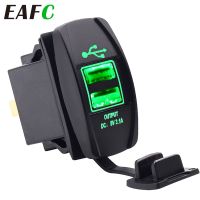 3.1A 12-24V LED Universal Car Charger Waterproof Dual USB Port Charger Socket Outlet for Motorcycle Car Auto Accessories Camping Power Points  Switche