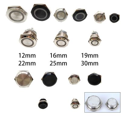 12/16/19/22/25/30mm Electric Waterproof Power 12v Led Light Momentary Short Mini Push Button Switch Pressure Latching Fix On Off