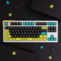 GMK Cyberpunk Keycuppunk 130คีย์เชอร์รี่โปรไฟล์ PBT-SUB DYE ที่กำหนดเองสำหรับคีย์บอร์ดแบบกลไก61/64/68/75