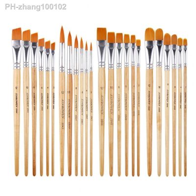 6Pcs Painting Brush Practical Wide Applications Easy-cleaning Home Supply Drawing Brush Oil Paint Brush