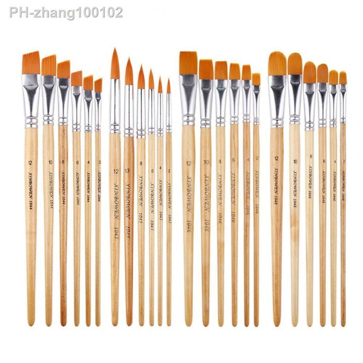 6pcs-painting-brush-practical-wide-applications-easy-cleaning-home-supply-drawing-brush-oil-paint-brush