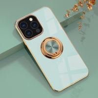 iPhone 13 Pro Case, EABUY Luxury Electroplating Soft TPU One-piece Shell with Ring is Compatible with iPhone 13 Pro