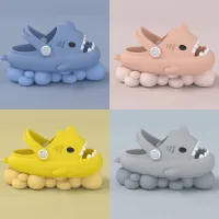 Summer Kids Eva Sandals Cute Shark Slippers Girls Shoes Cartoon Boys Slides Outside Baby Thick Soft Sole Anti-Slip Slippers Shoes Accessories