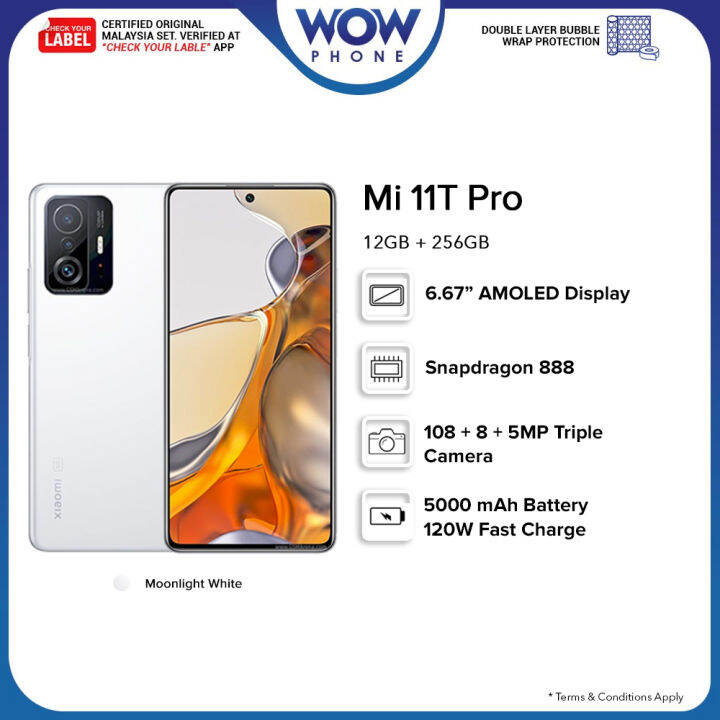 Xiaomi 11T Pro 5G (12GB+256GB) Original Smartphone Xiaomi Malaysia warranty