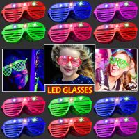 10/20/30/40/50 Pcs Glow In The Dark Led Glasses Light Up Sunglasses Neon Party Favors Glow Glass For Kids Adults Party Supplies