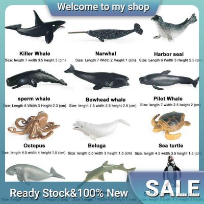 12pcs Kids Toys Plastic Sea Animals Ocean Shark Dolphin Whale Model Figures Gift